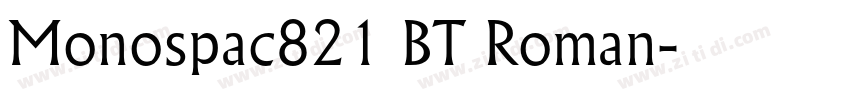 Monospac821 BT Roman字体转换